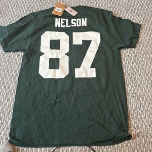 Mitchell & Ness Throwbacks  Packers Jordy Nelson #87 Super Bowl XLV T Shirt Rare